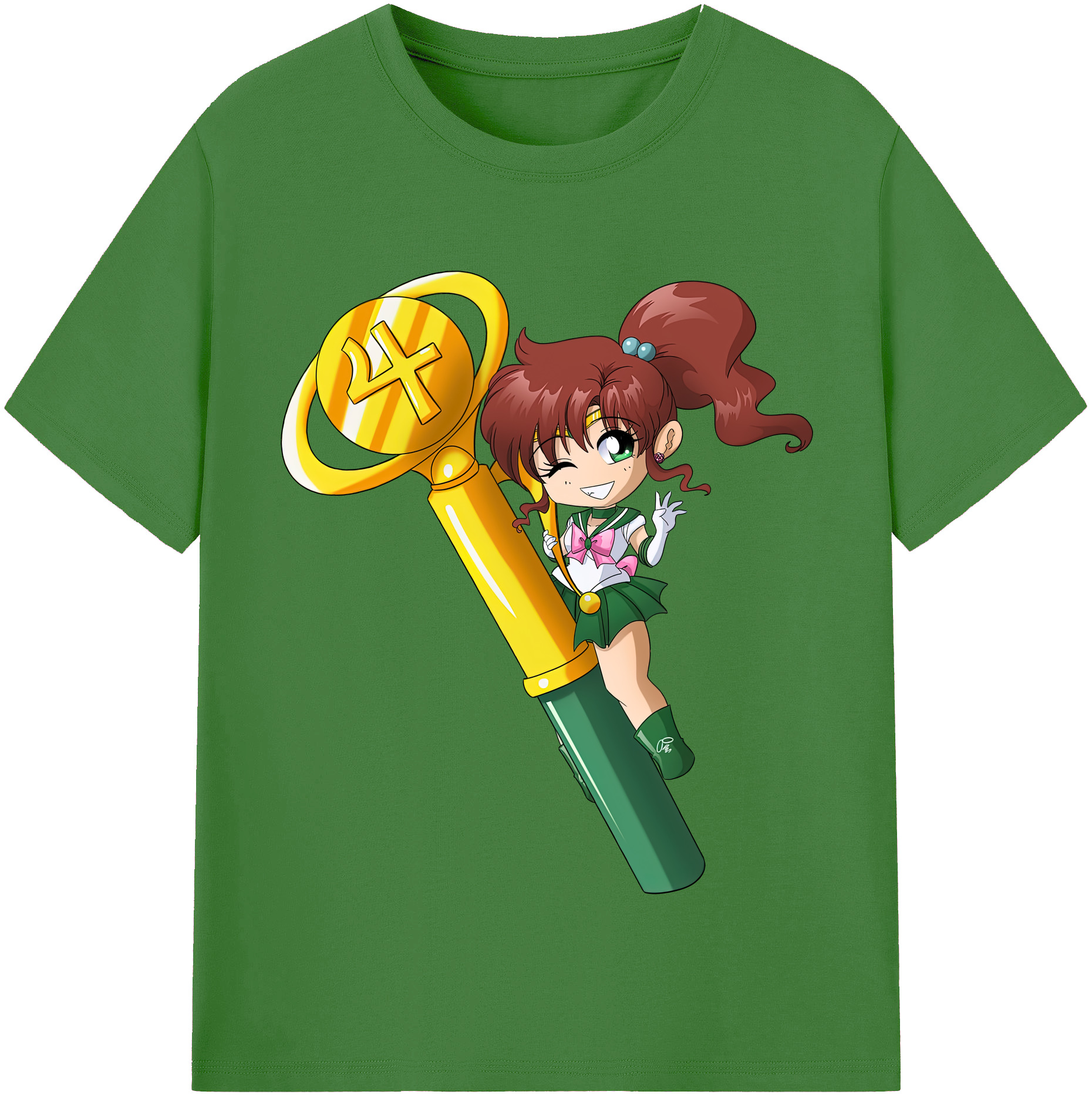 （画像用） 美少女戦士セーラームーン 木野 まこと きの まこと Sailor Moon Kino Makoto （セーラージュピター；Sailor Jupiter） レディースカジュアルプリントTシャツ（綿100％）